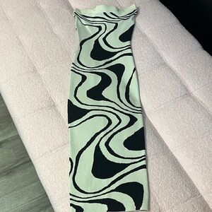 NWT Fashion Nova Taupe/Black Maxi Dress XS